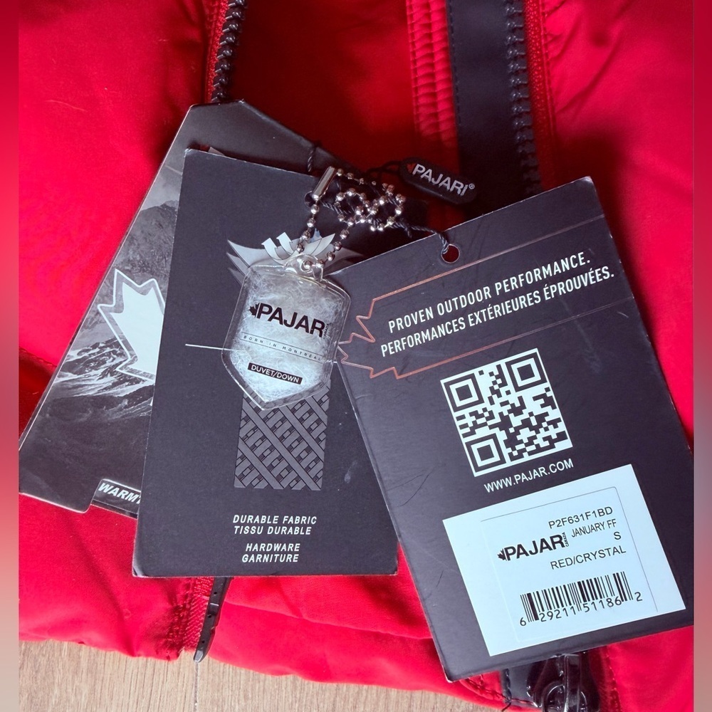 BNWT Women's Pajar Red Winter Parka Down Jacket - Size S - Picture 5 of 10